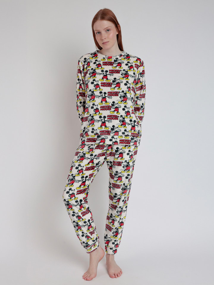 Pyjama "Disney" in Weiß/ Rot