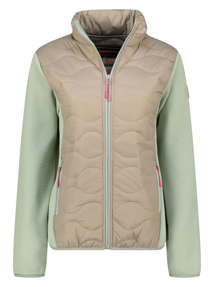 Fleecejacke "Tahiti" in Mint/ Beige