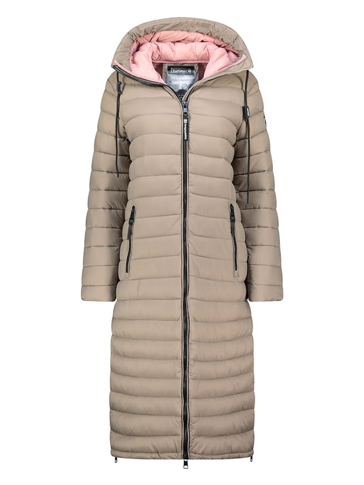Wintermantel "Azule" in Taupe