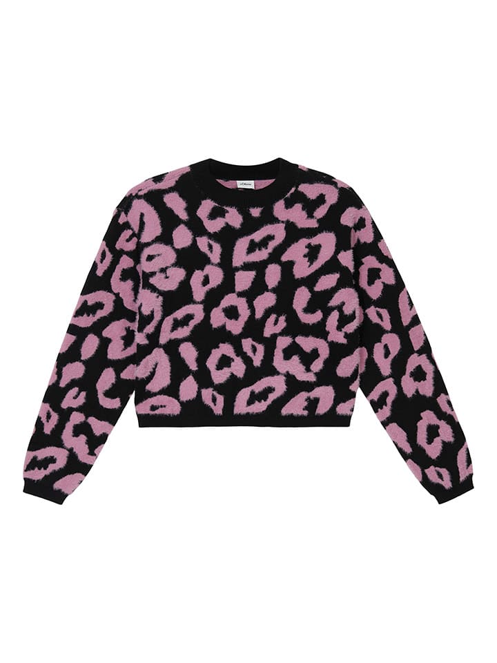 Sweter w kolorze czarno-różowym