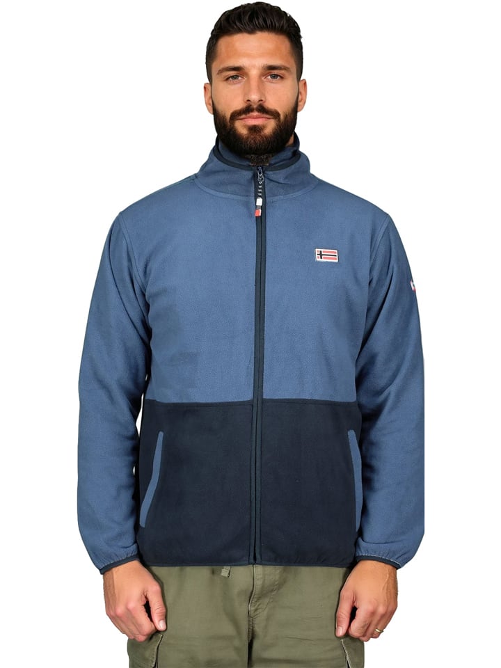 Fleecejacke "Touki" in Blau/ Dunkelblau