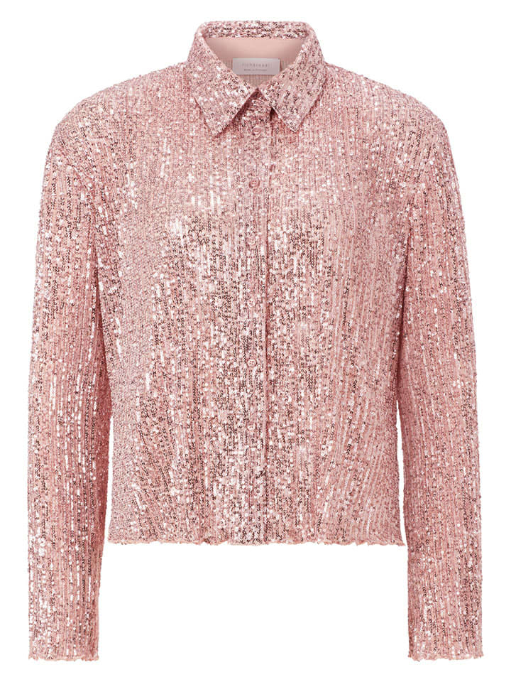 Paillettenbluse in Rosa