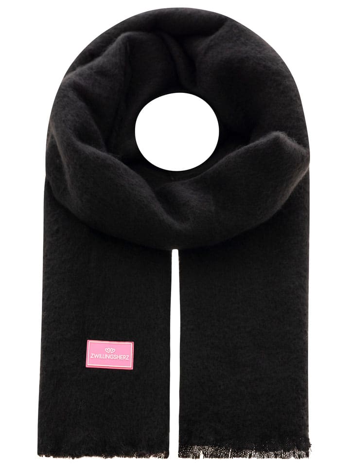 Schal "Flauschig" in Schwarz - (L)180 x (B)60 cm
