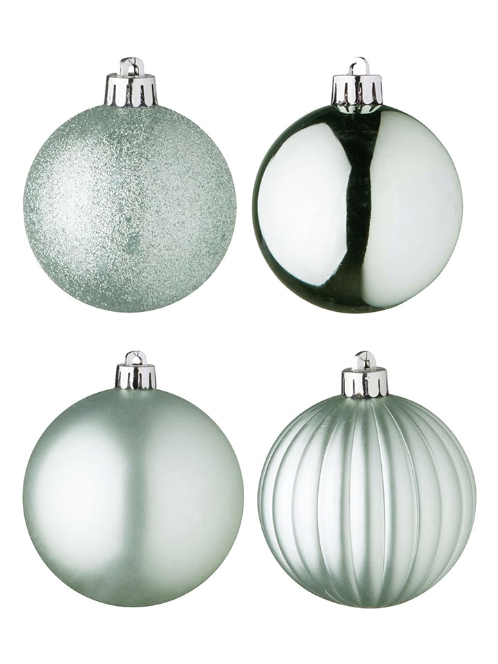 Christbaumkugeln in Grün/ Weiß - 100 Stück