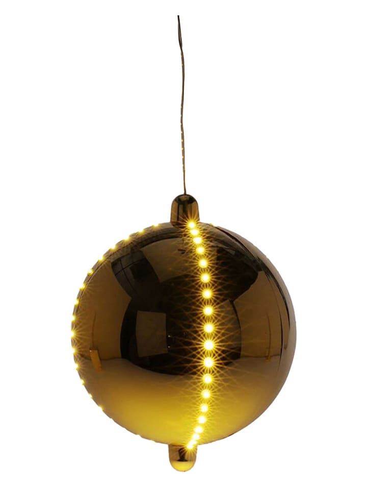 Bombka LED w kolorze złotym - Ø 15 cm