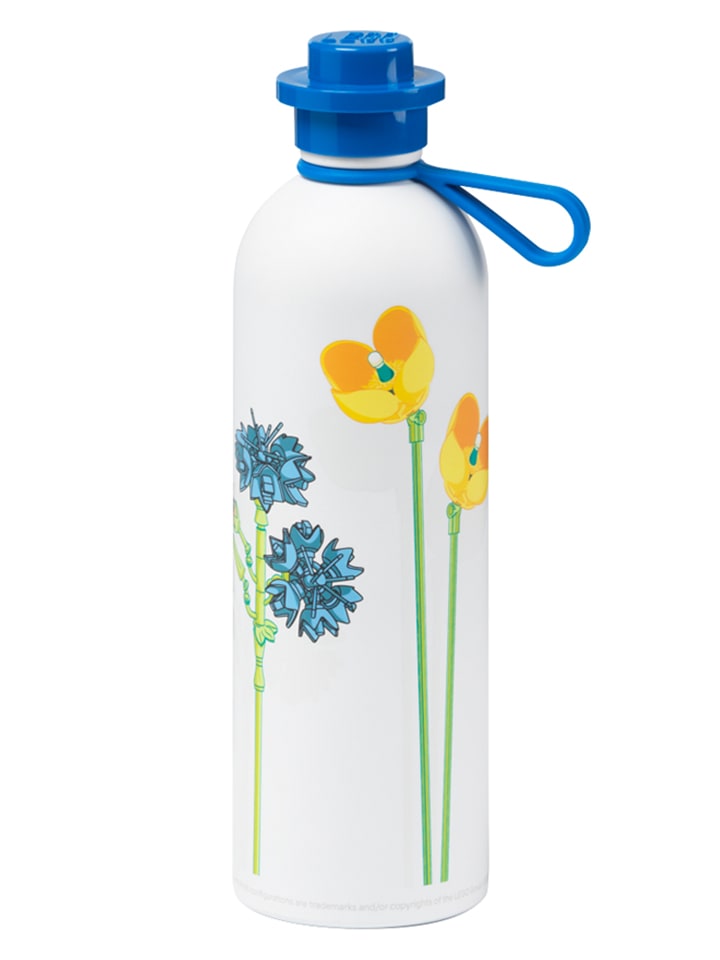 Trinkflasche "Wild Flowers" in Weiß - 560 ml