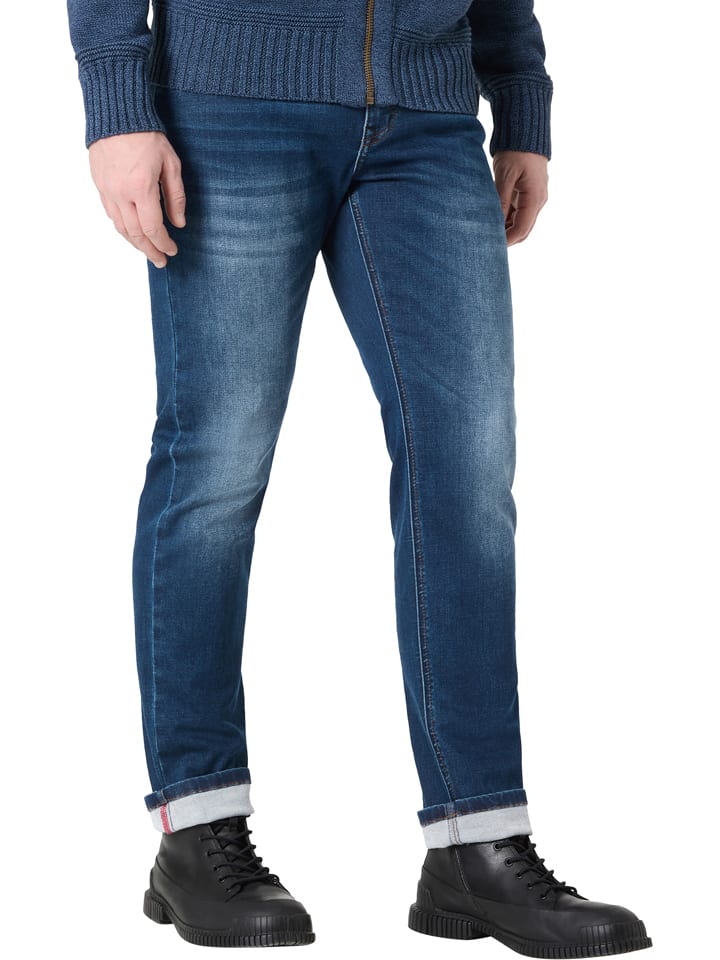 Spijkerbroek "Eduardo" - slim fit - donkerblauw