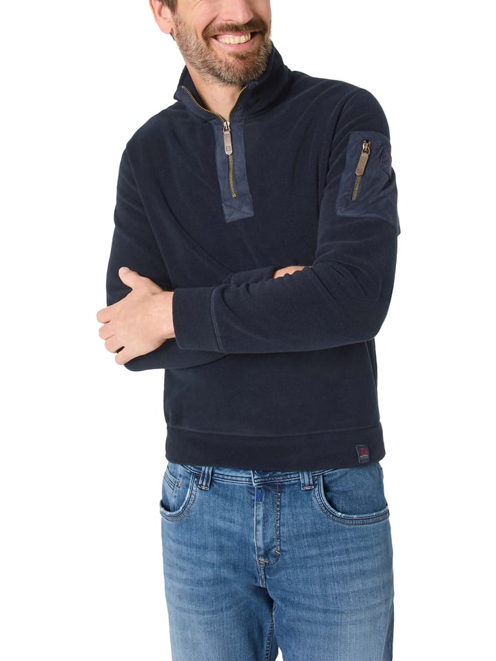 Fleecepullover in Dunkelblau
