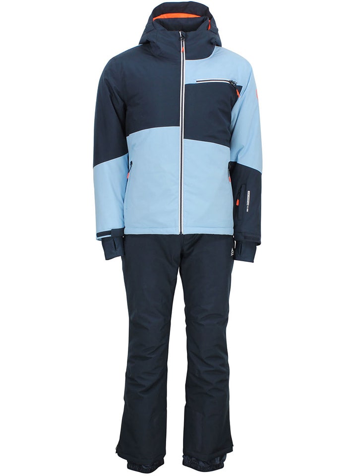 2tlg. Ski-/ Snowboardoutfit "Cardio" in Dunkelblau/ Hellblau