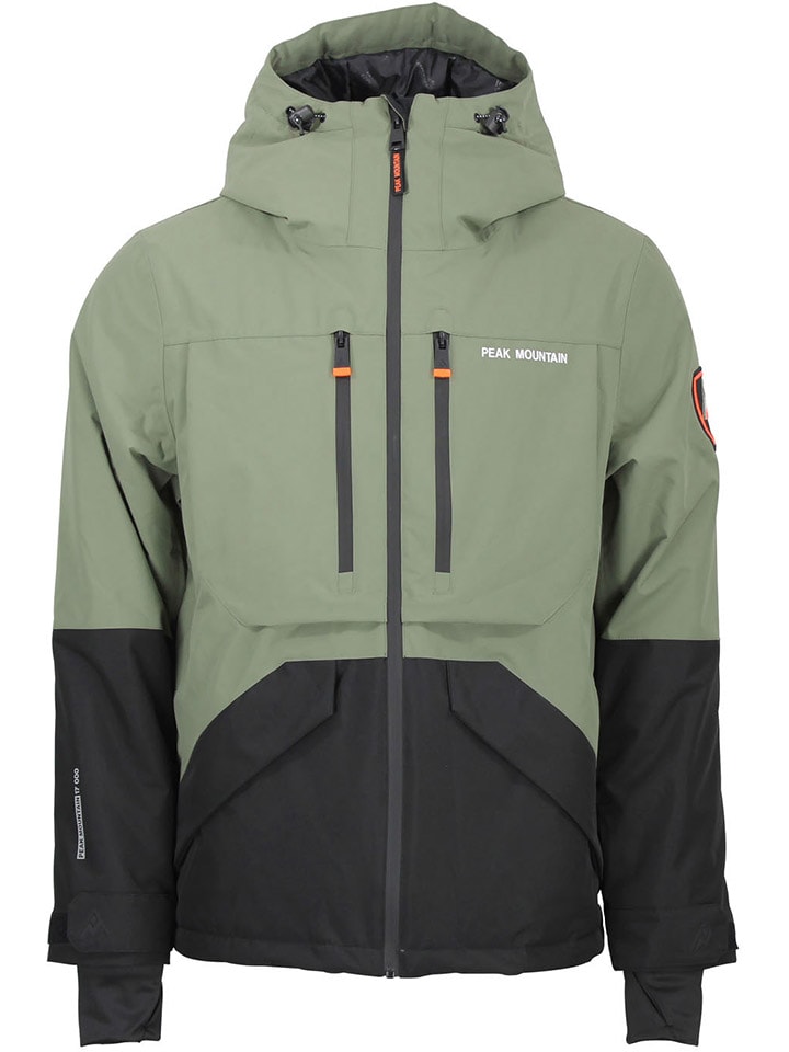Ski-/ Snowboardjacke "Cesna" in Khaki/ Schwarz