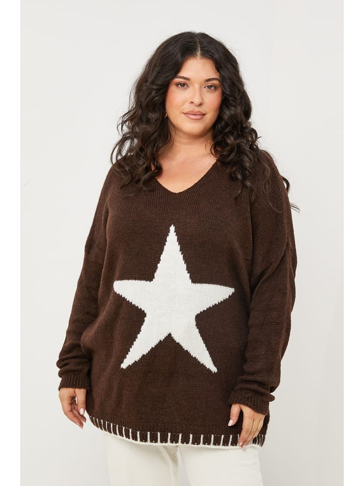 Sweter w kolorze brązowym