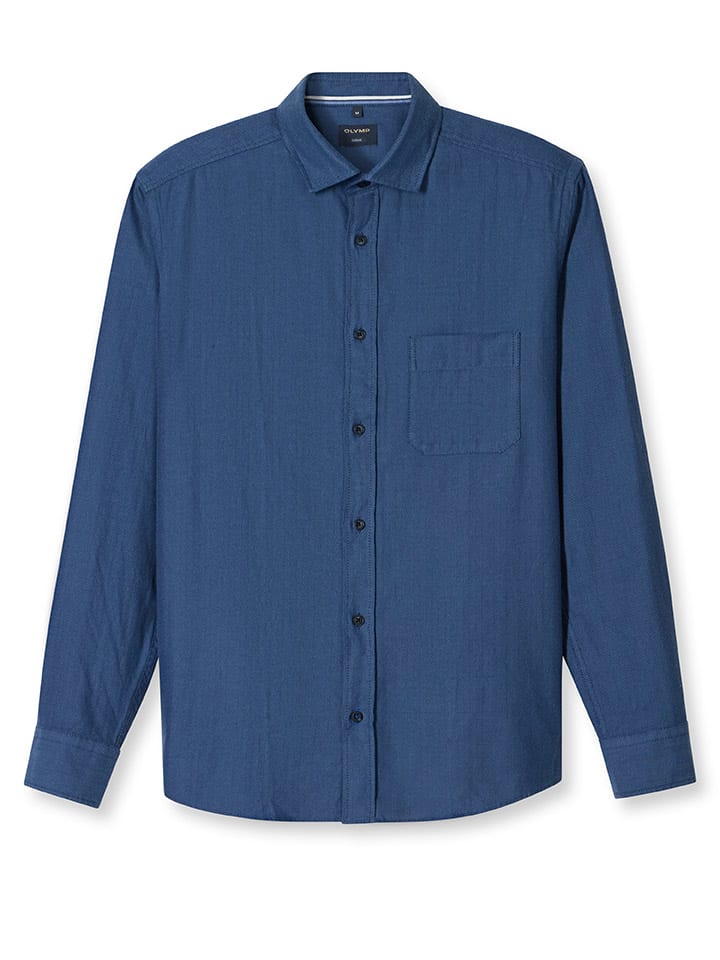 Koszula "Casual" - Regular fit - w kolorze niebieskim