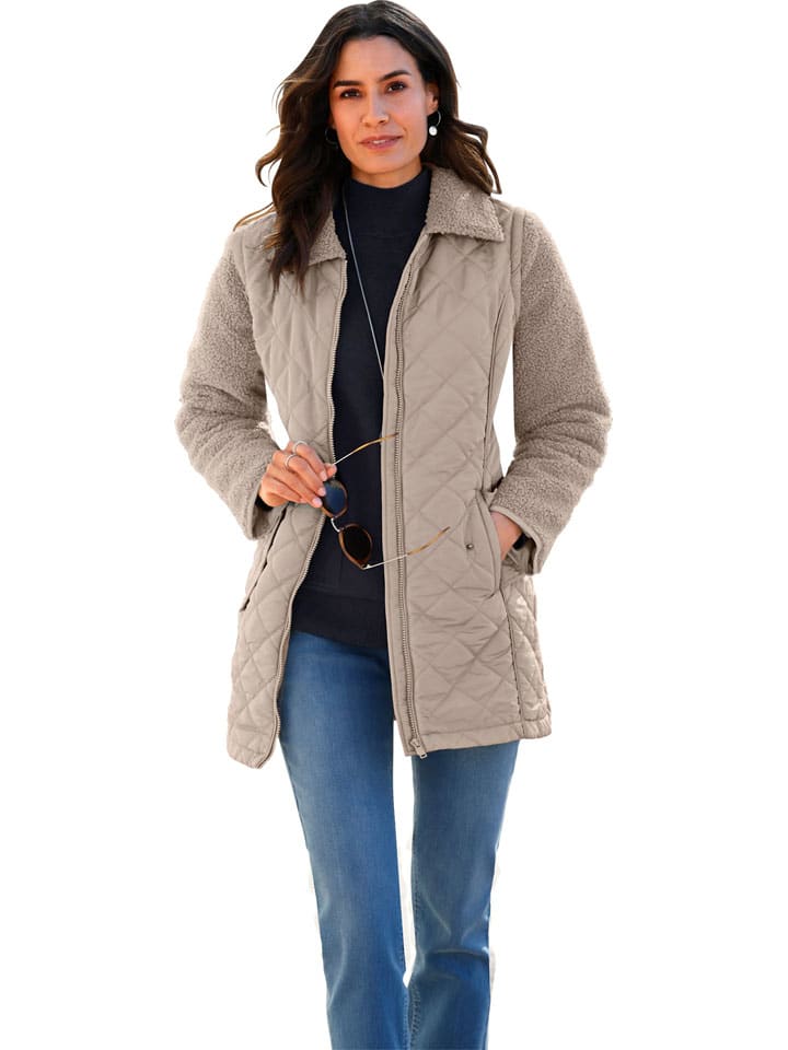 2-in-1 tussenjas beige