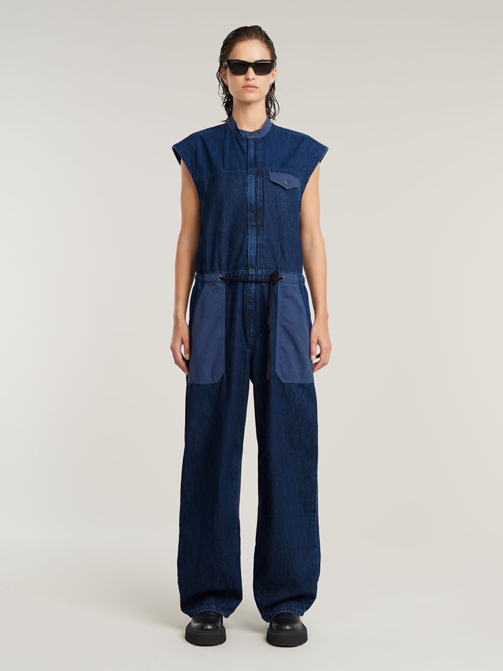 Jeans-Jumpsuit in Dunkelblau