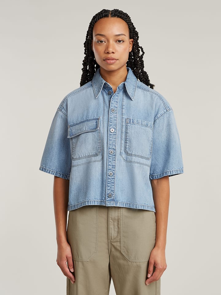 Spijkerblouse lichtblauw