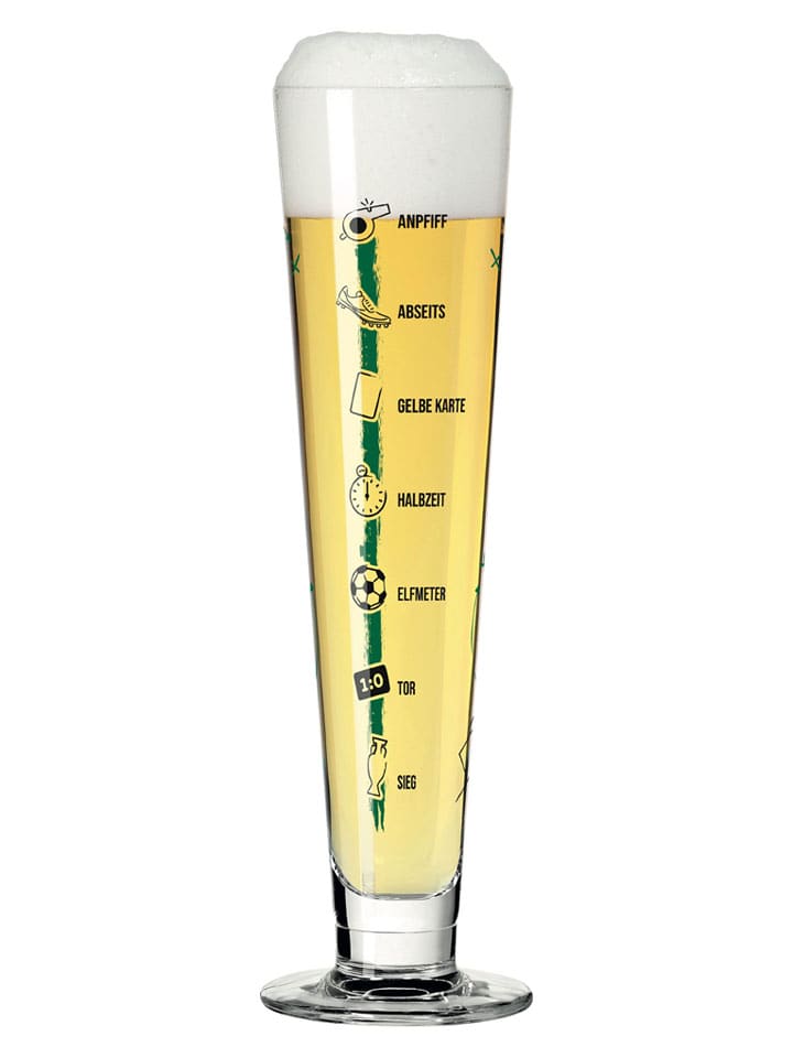 Bierglas "Fußbal" in Schwarz - 330 ml