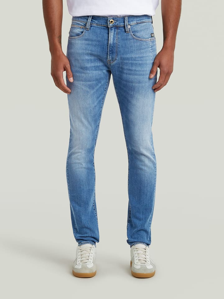 Dżinsy - Skinny fit - w kolorze błękitnym