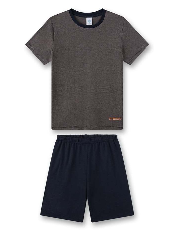 Pyjama antraciet/zwart