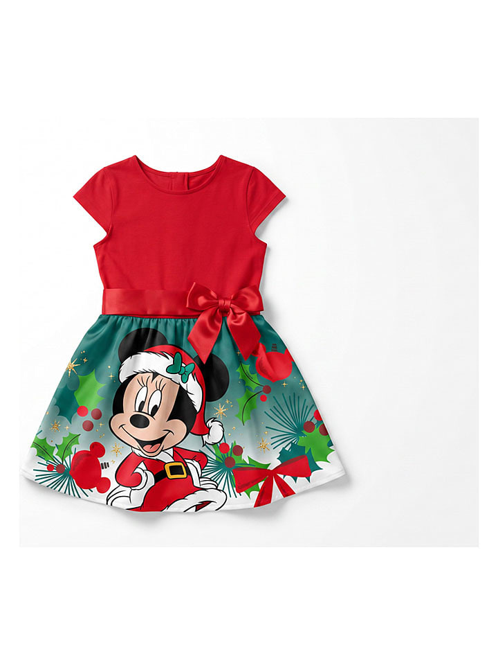 Sukienka "Minnie" w kolorze czerwono-zielonym