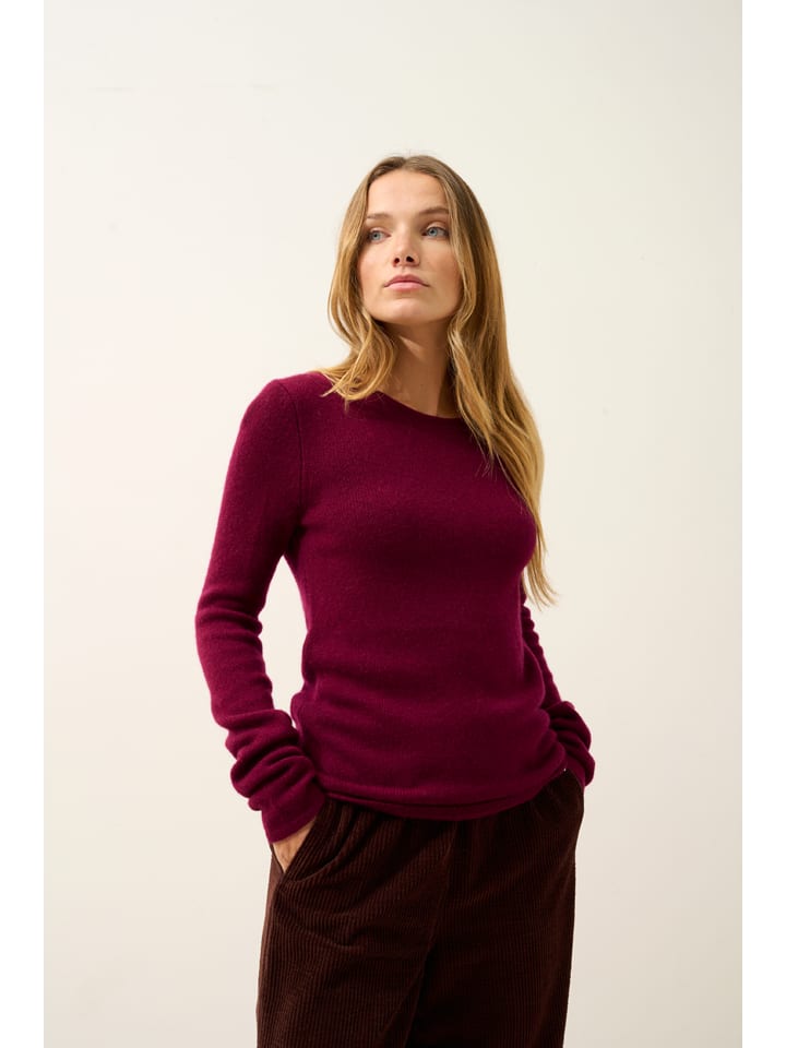 Kaschmir-Pullover "Joyce" in Bordeaux