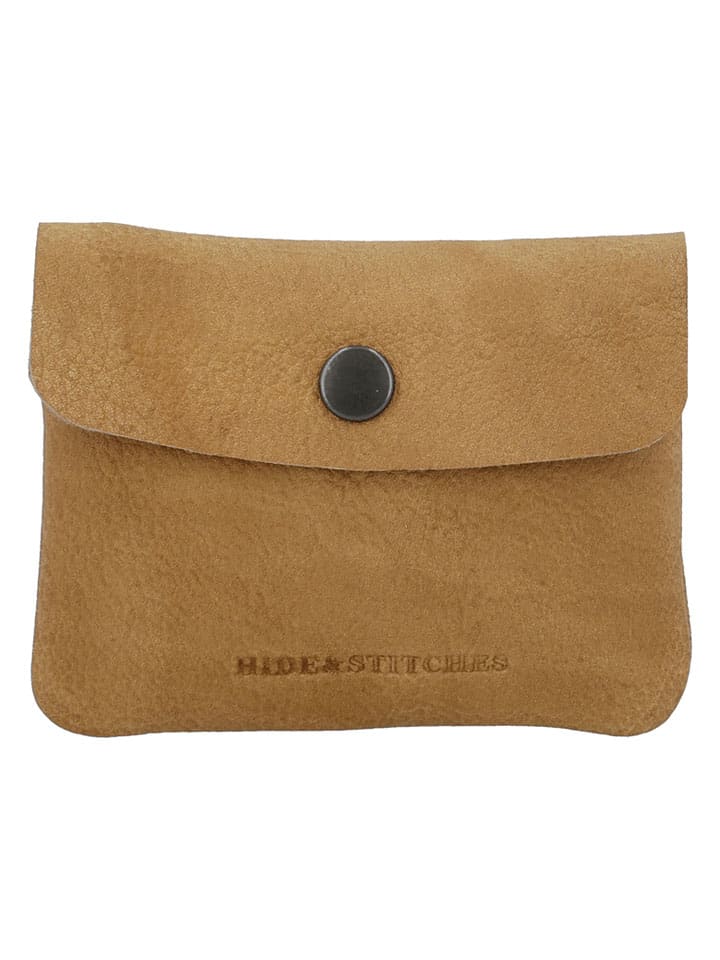 Leren sleuteltas "Earth" lichtbruin - (B)10 x (H)7 x (D)1 cm