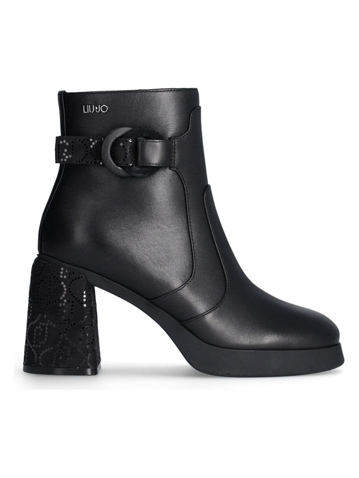 Leren boots "Grace" zwart