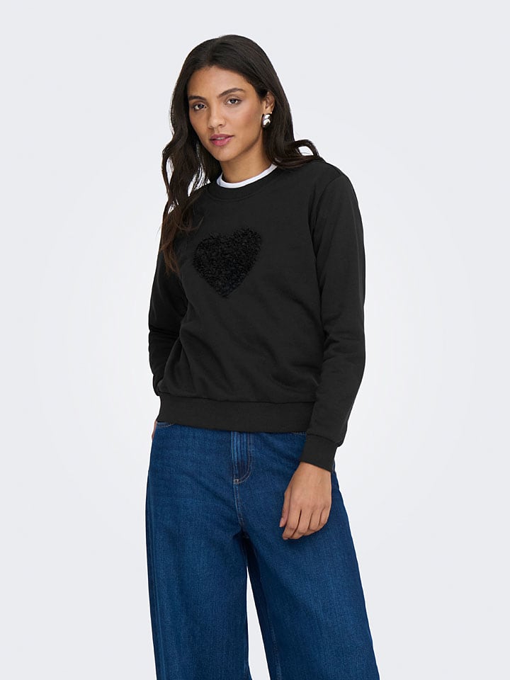 Sweatshirt "Paris" in Schwarz
