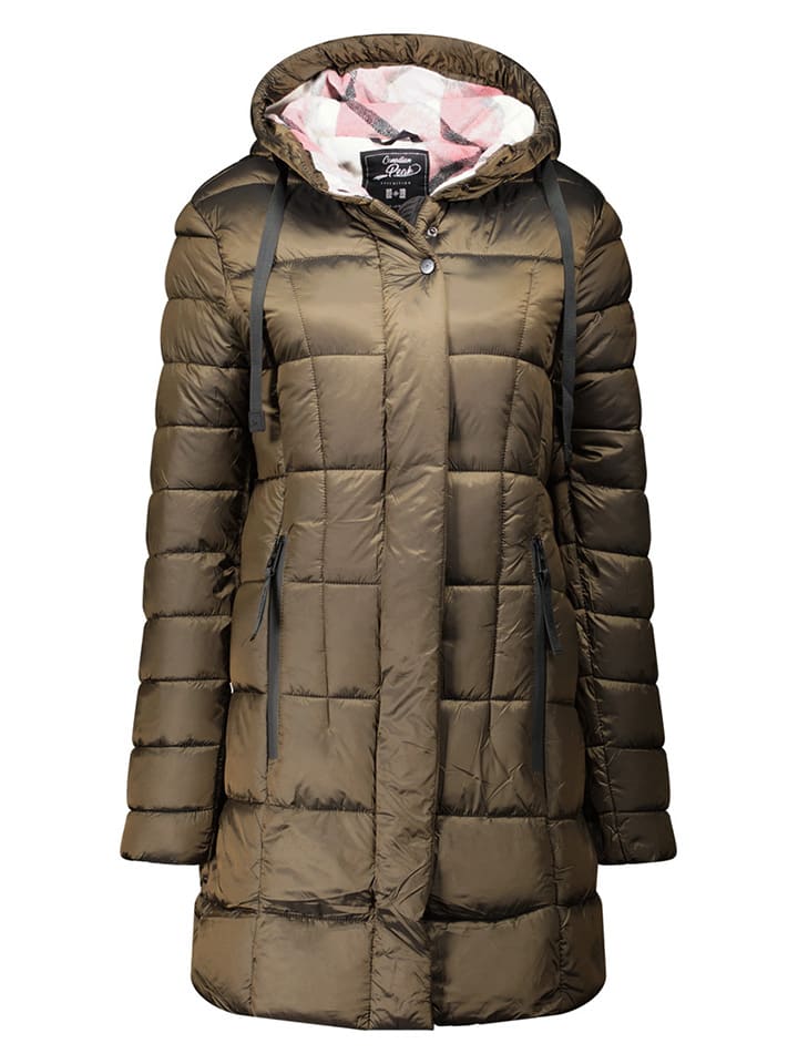 Wintermantel "Bullieak" in Taupe