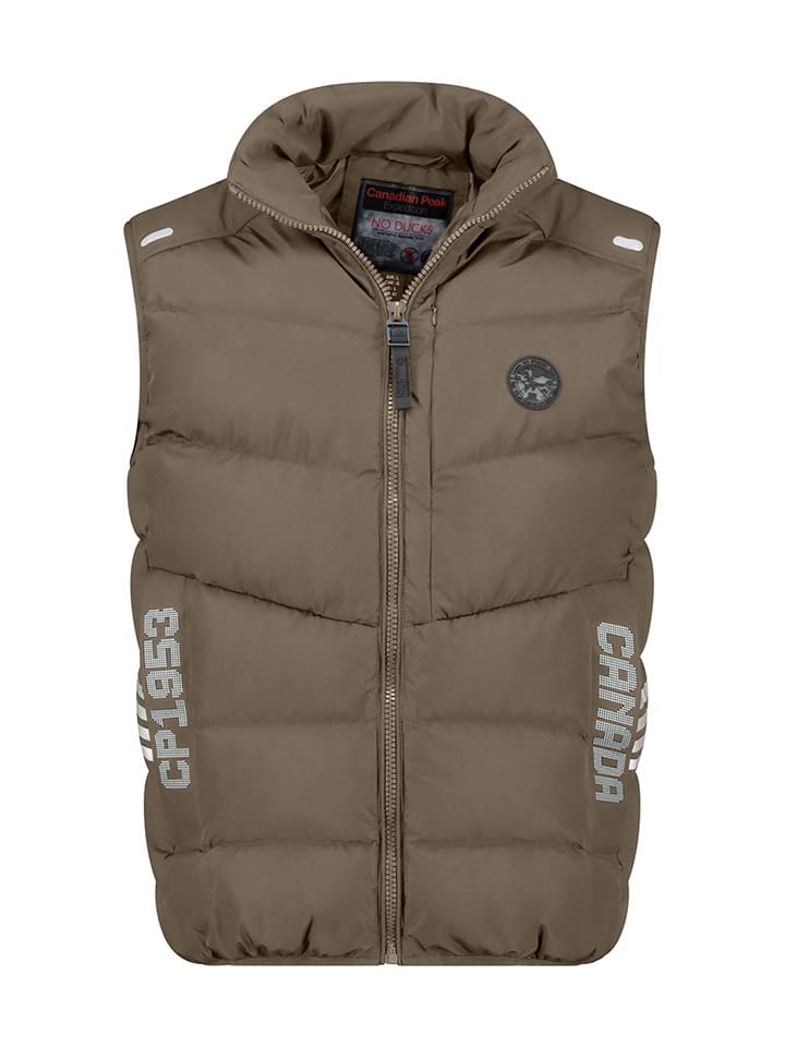 Doorgestikte bodywarmer "Vincenteak" kaki