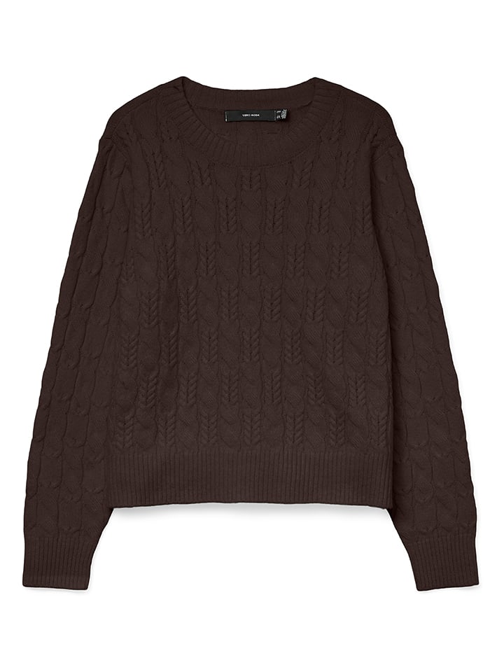 Sweter w kolorze ciemnobrązowym