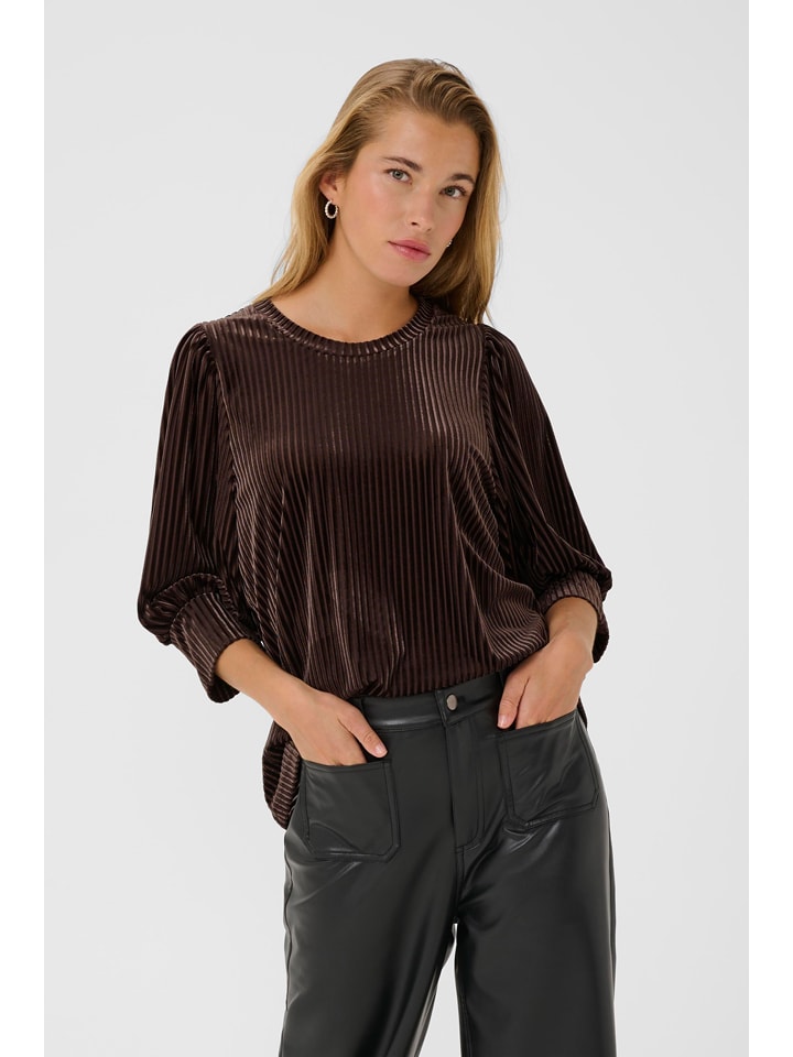 Bluse in Dunkelbraun
