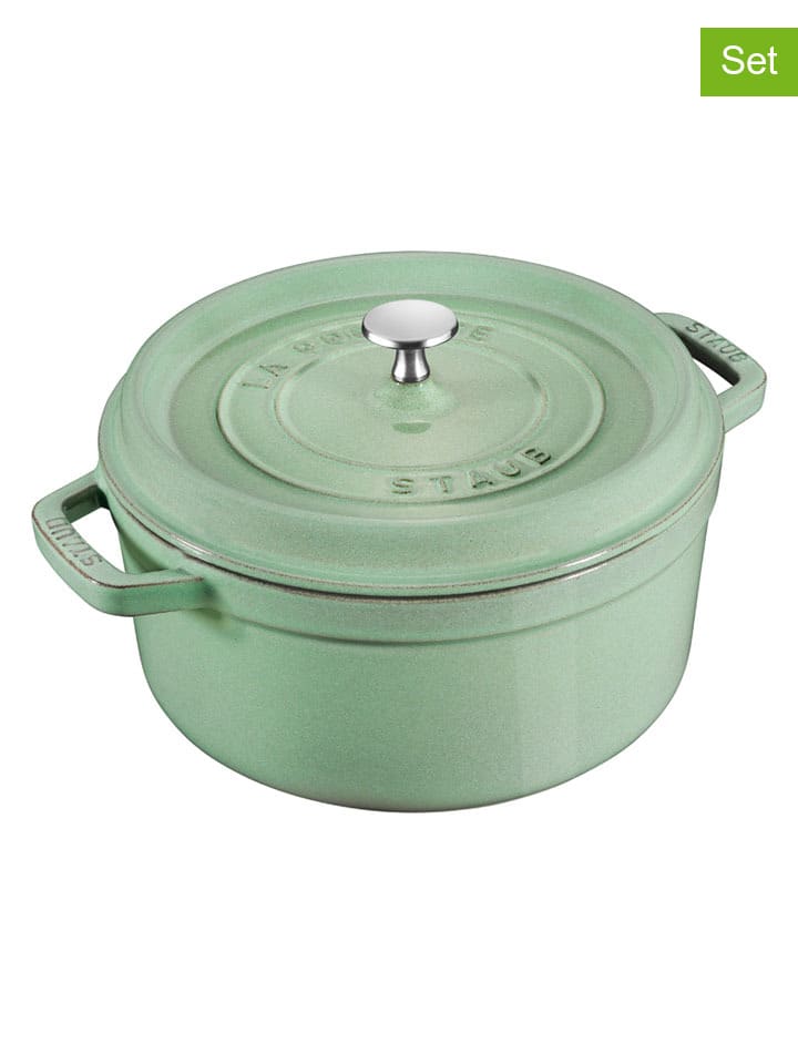 Cocotte ''Staub'' in Grün - Ø 20 cm