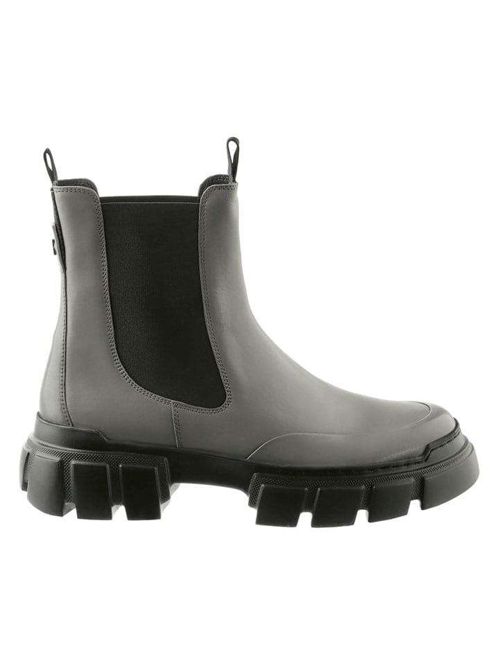 Leren chelseaboots "Adventure" grijs