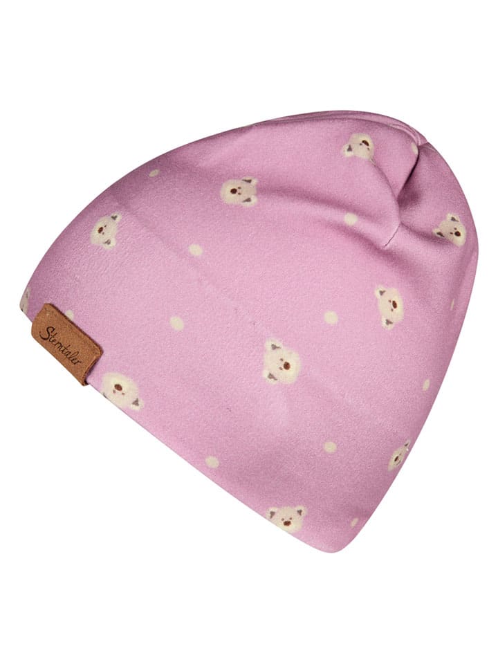 Czapka beanie w kolorze jasnoróżowym