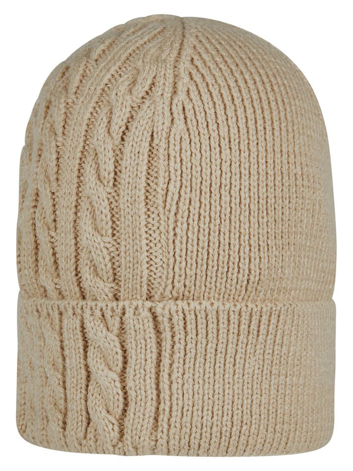 Strickmütze in Beige