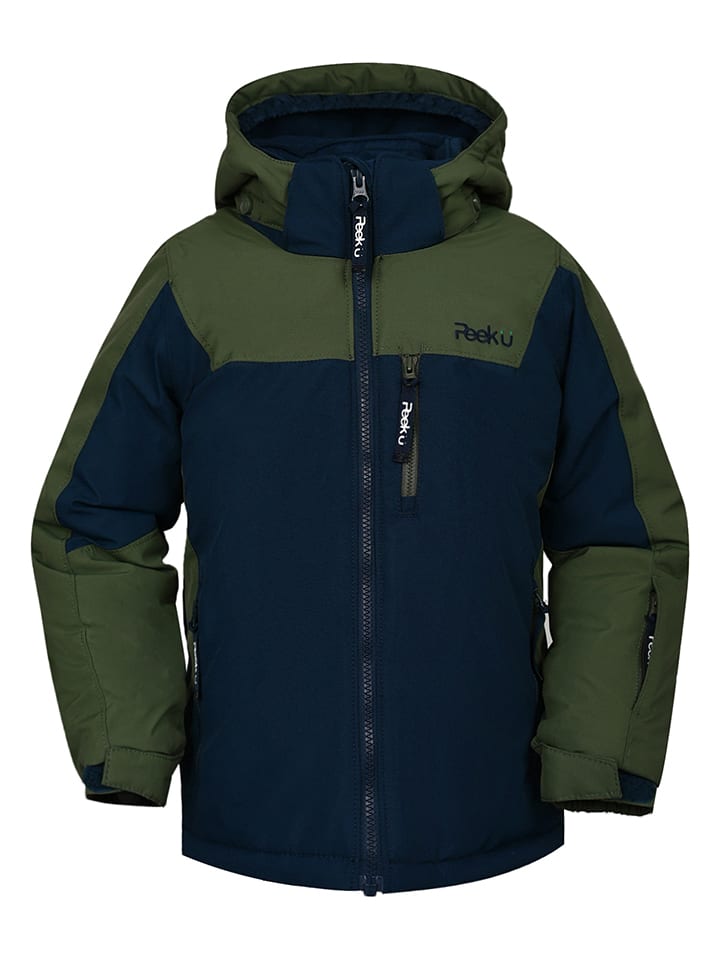 Ski-/ Snowboardjacke "Hawk" in Khaki/ Dunkelblau