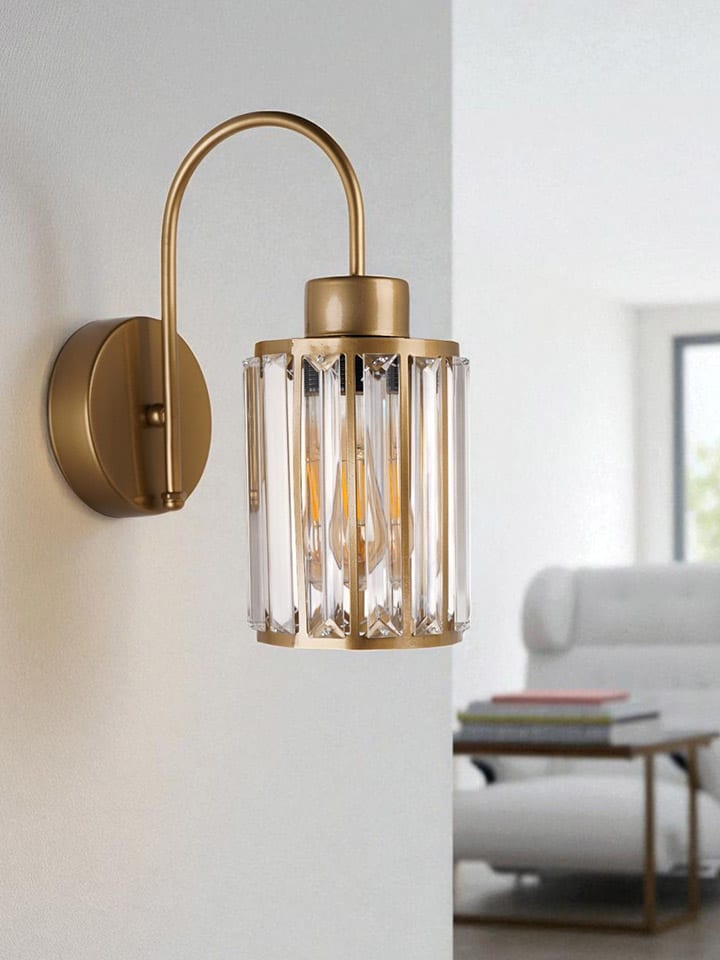 Wandleuchte in Gold - (HB)30 x Ø 12 cm