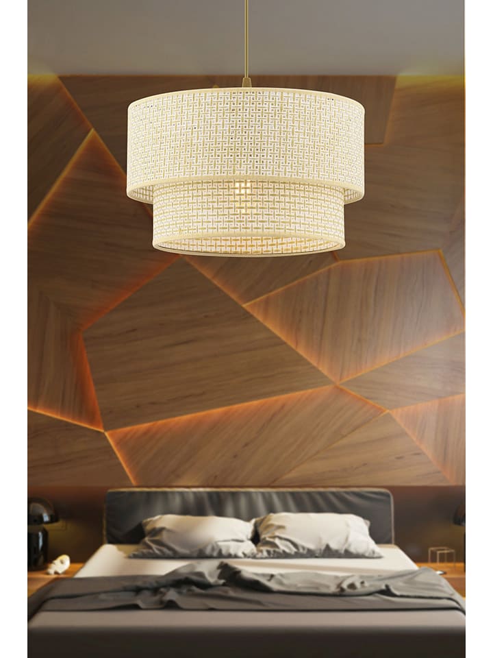 Hanglamp crème/goudkleurig - Ø 30 cm