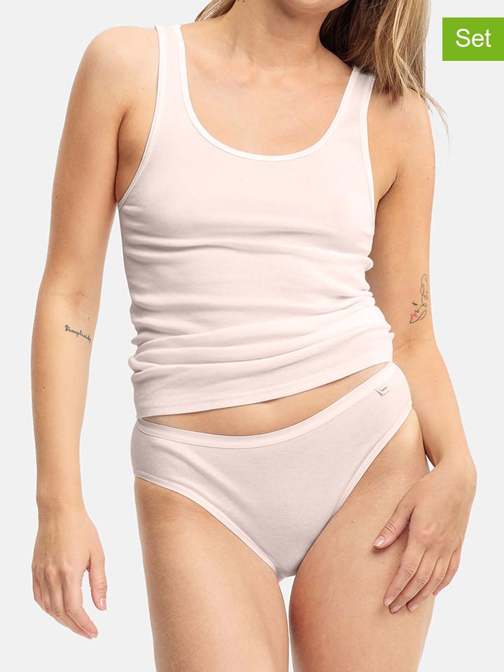2er-Set: Slips in Creme