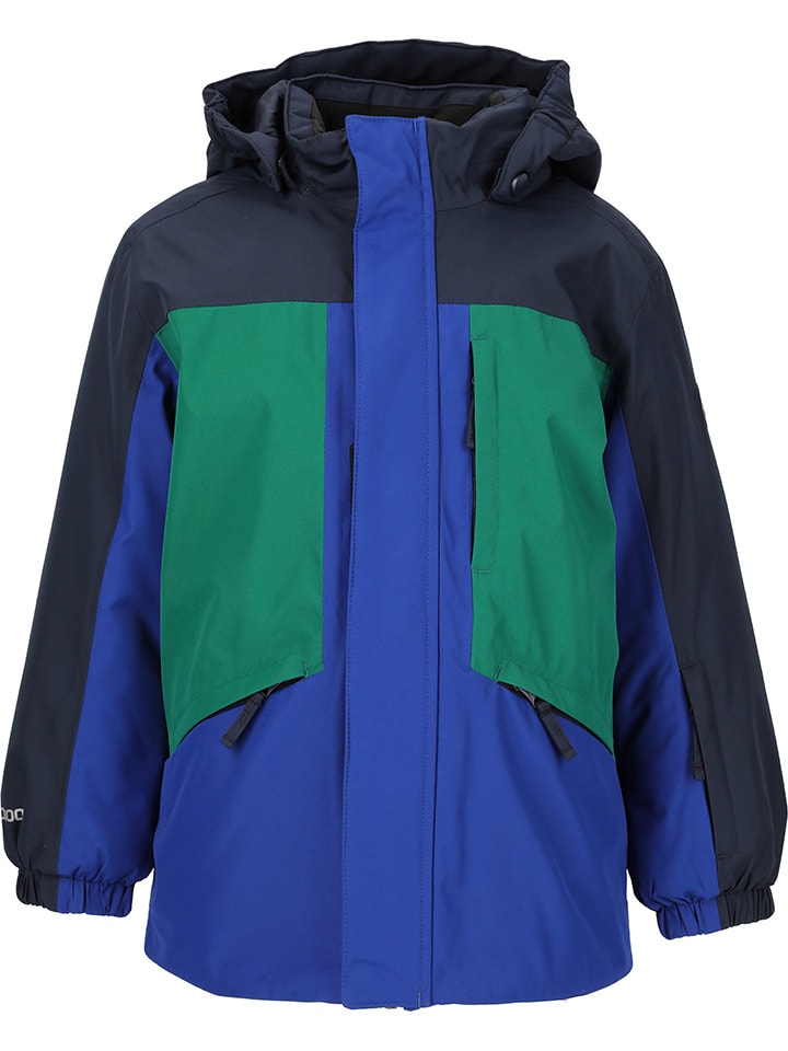 Ski-/ Snowboardjacke "Arctic" in Blau/ Grün