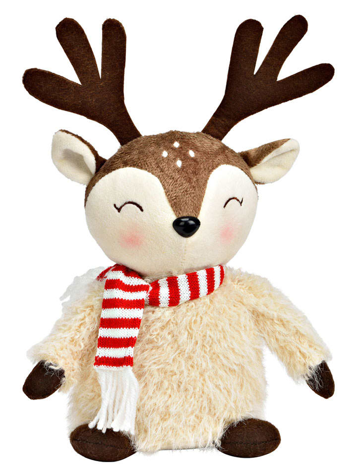 Dekofigur ''Hirsch'' in Beige/ Braun - (B)23 x (H)31 x (T)12 cm