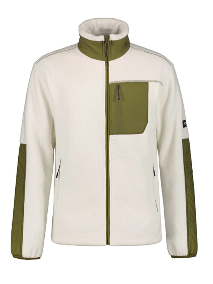 Fleecejacke "Mohawk" in Creme/ Khaki