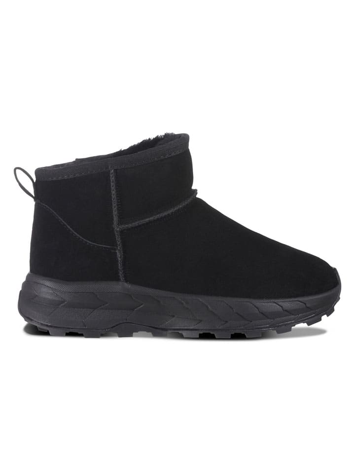Leder-Winterboots "Amur" in Schwarz/ Schwarz