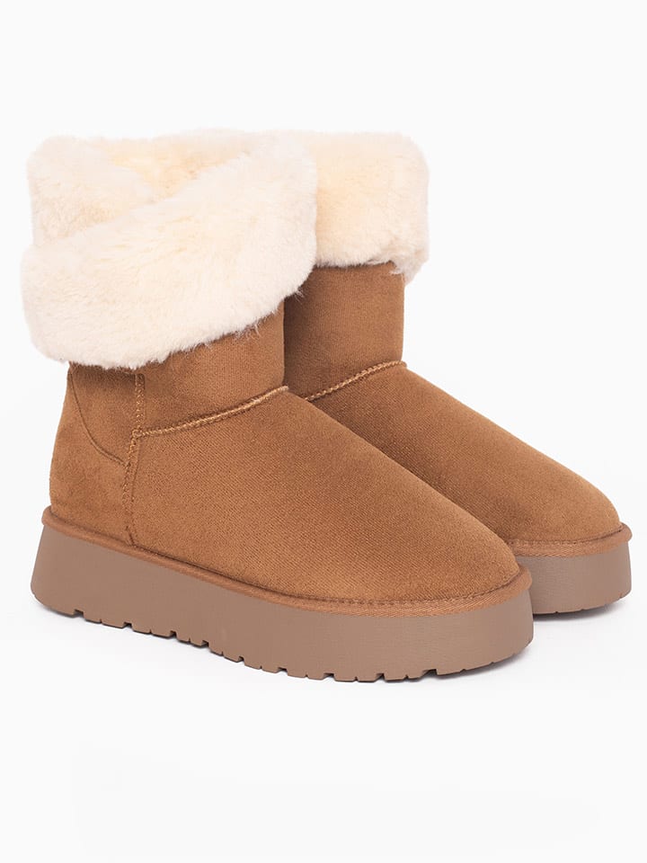 Winterstiefel "Barbara" in Hellbraun
