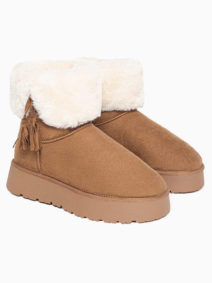 Winterboots "Clary" in Hellbraun