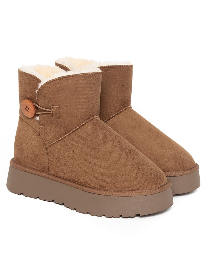 Winterboots "Clair" in Hellbraun