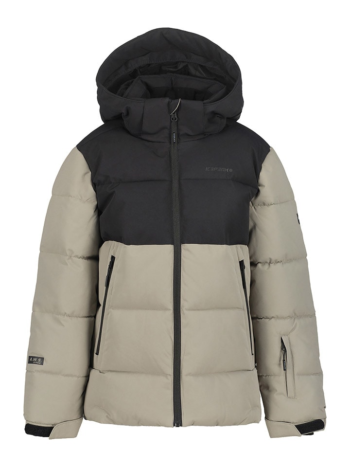 Ski-/ Snowboardjacke "Louin" in Taupe/ Schwarz