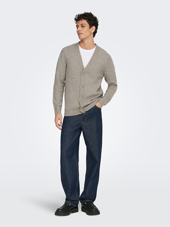 Cardigan "Ray" in Beige