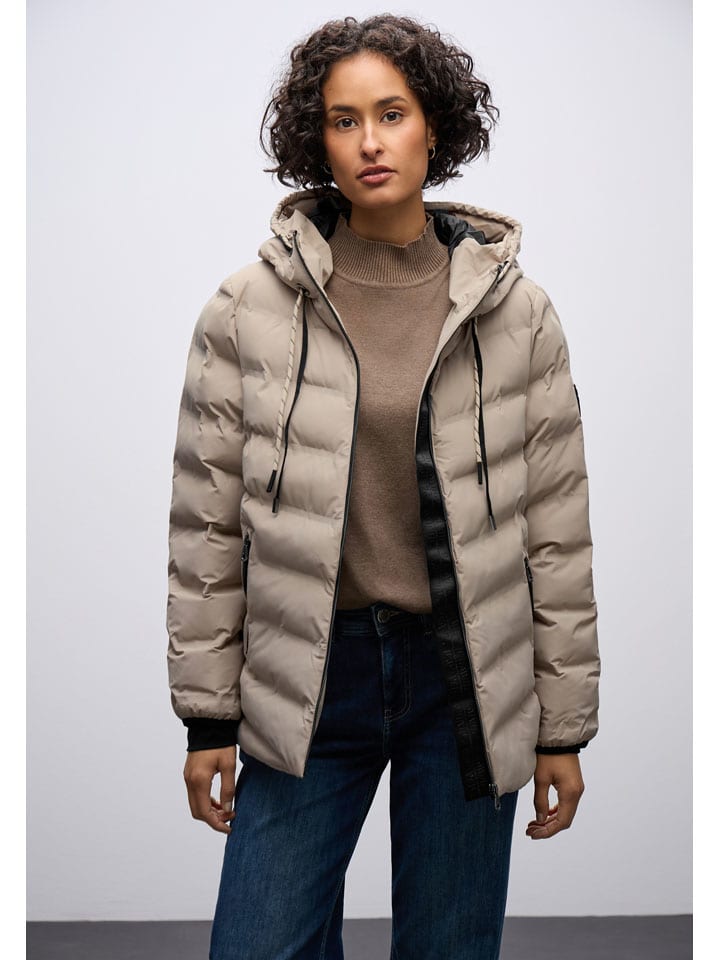 Steppjacke in Beige
