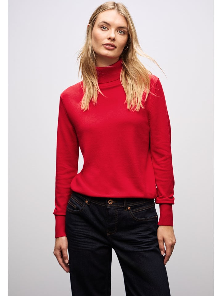 Rollkragenpullover in Rot